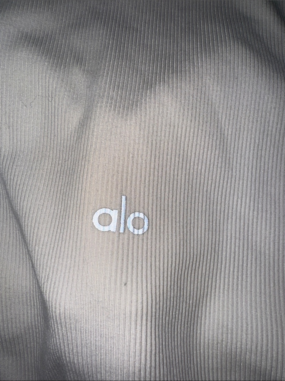 ALO Yoga White Ribbed Ruched Side Tank - Picture 3 of 8